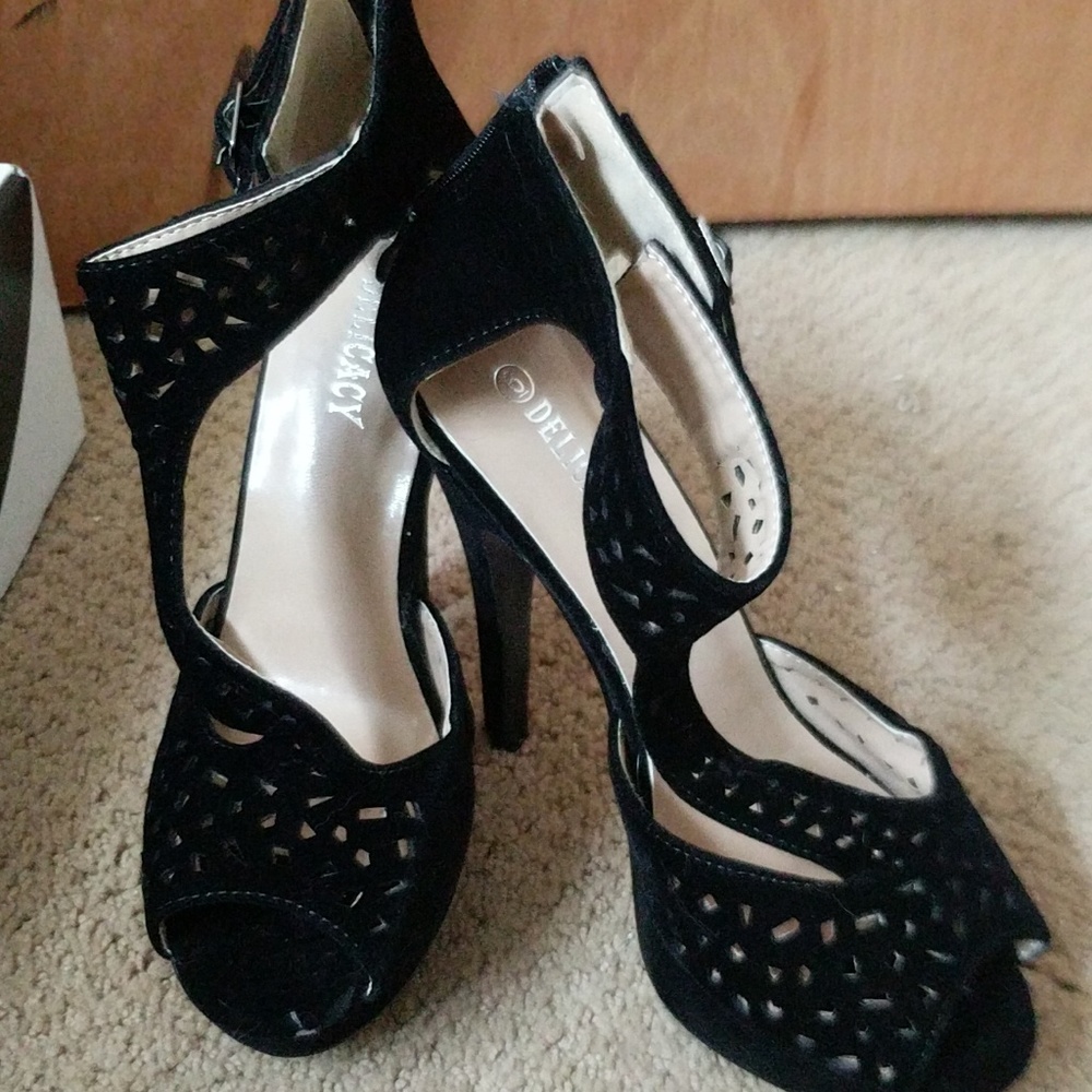 Velvet heels
